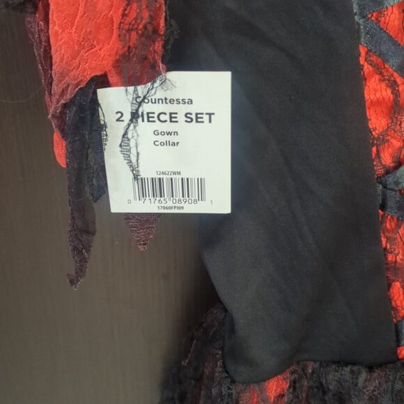 Girls Royal Countess Emperor Red and Black Gothic Dress - Size Medium 8-10 NWT - Picture 4 of 6